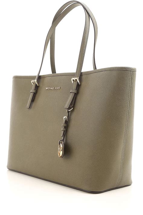 michael kors olive green tote for sale 